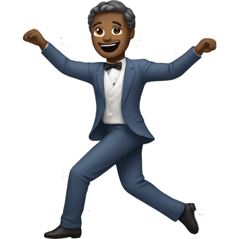 dancing man with dress emoji