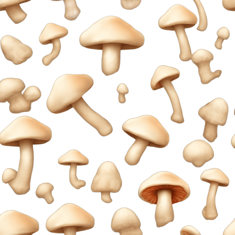 Flesh colored mushroom with fat long stem and small cap emoji