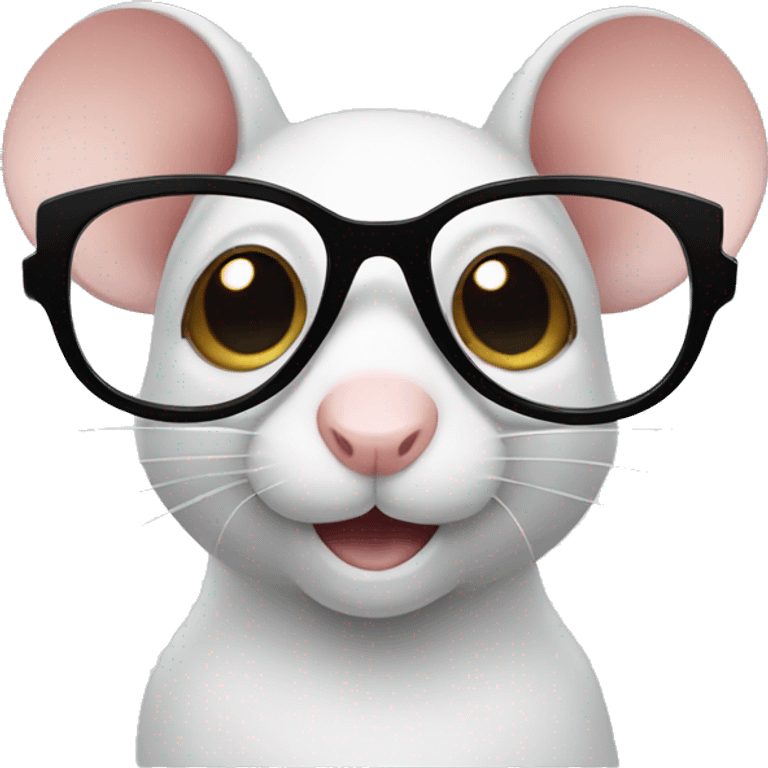 A mouse wearing glasses emoji