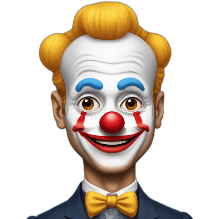 Emmanuel Macron as a clown emoji