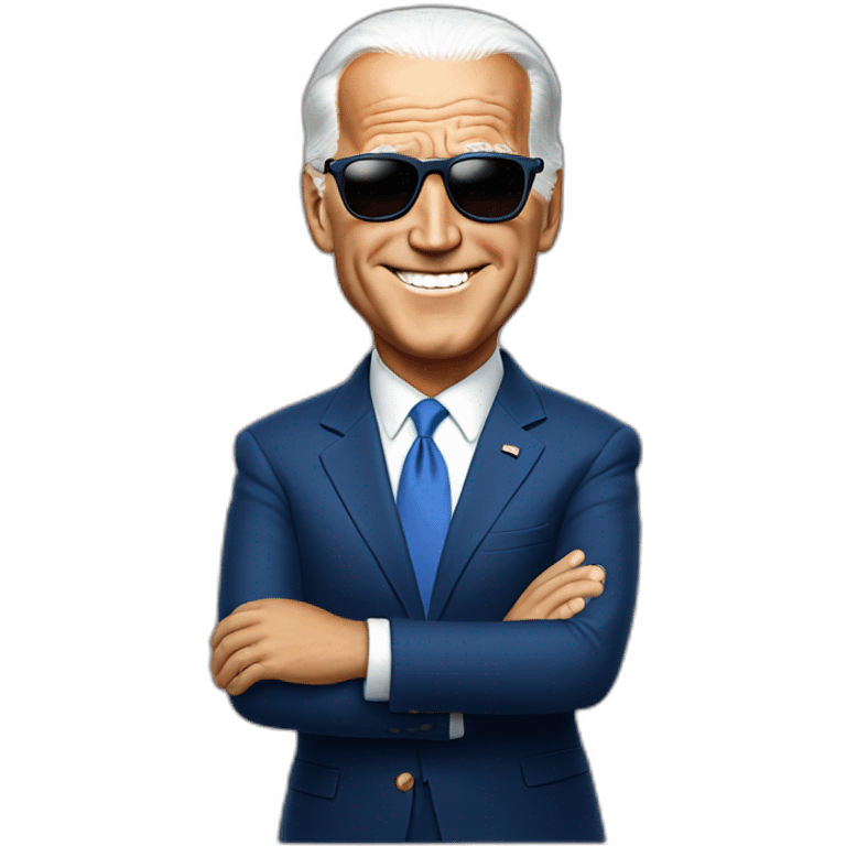 Joe biden with sunglasses emoji