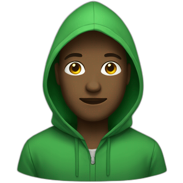 Green hooded male emoji