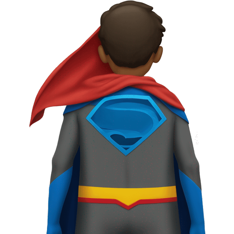 Superman cape alone from behind emoji