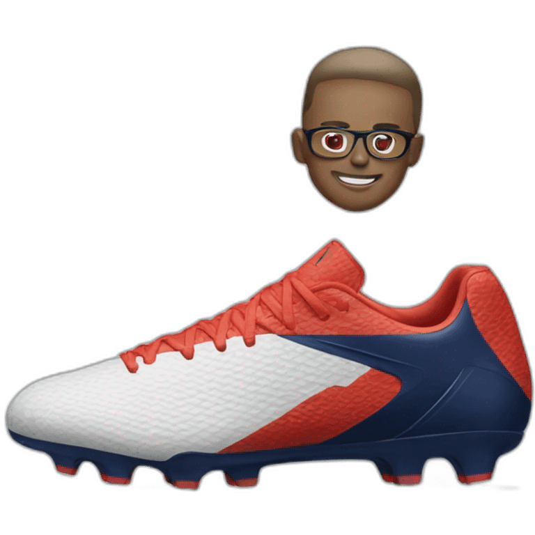 Psg football player with glasses and only the left shoe emoji