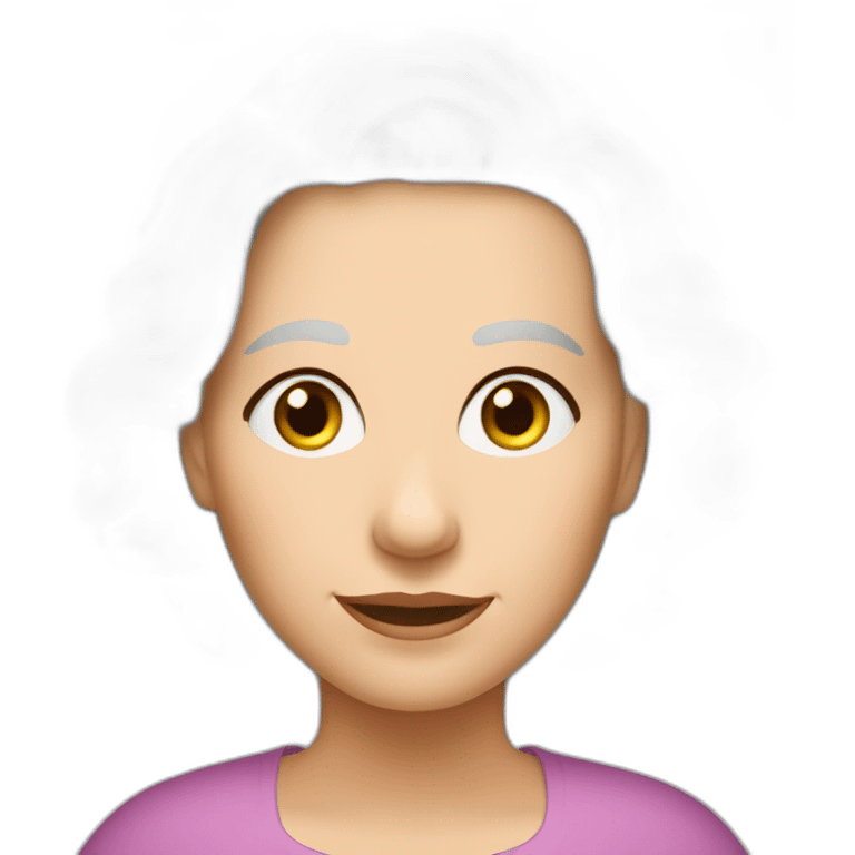 Abuela , rubia , ojos azules nariz normal , cabello medio , hermosa emoji