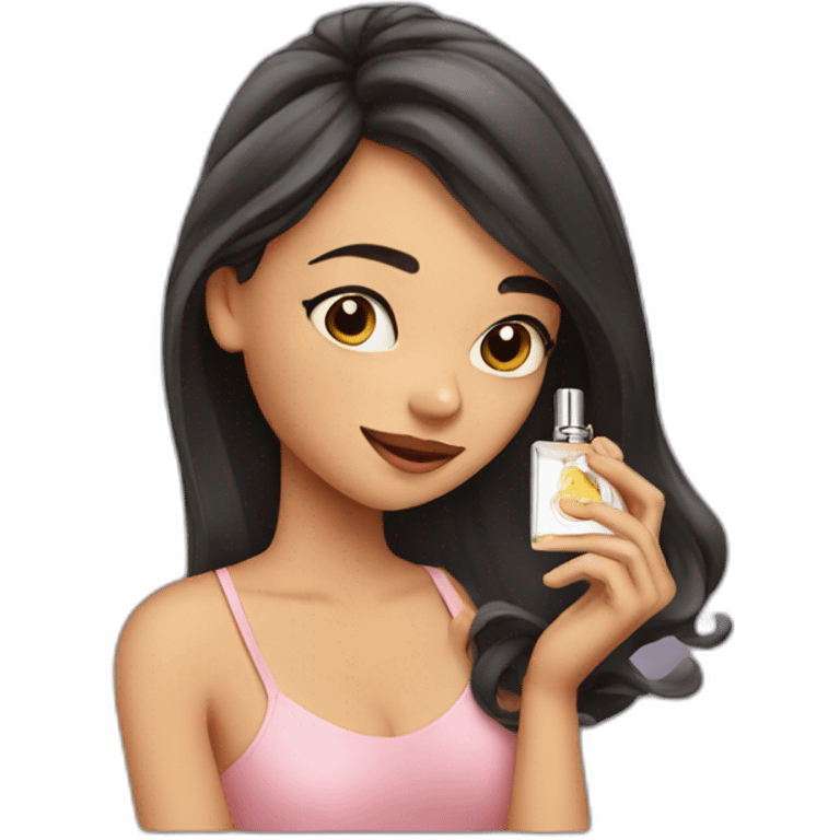 Girl applying perfume emoji