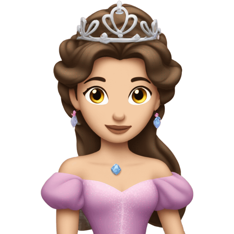 Sleeping brunette beauty princess Disney emoji