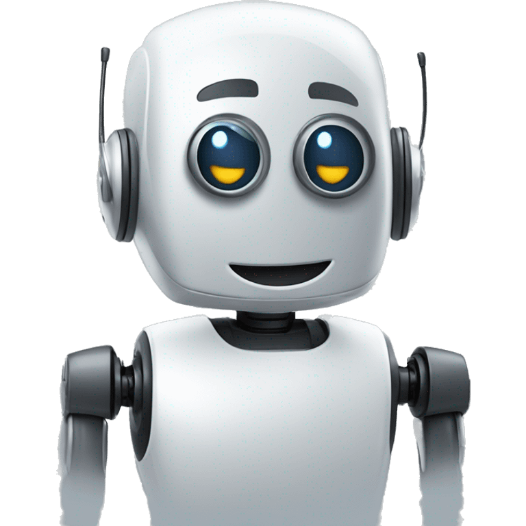 call center robot looks like friendly robot emoji