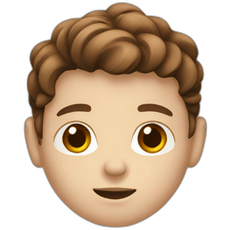 white kid with brown hair emoji