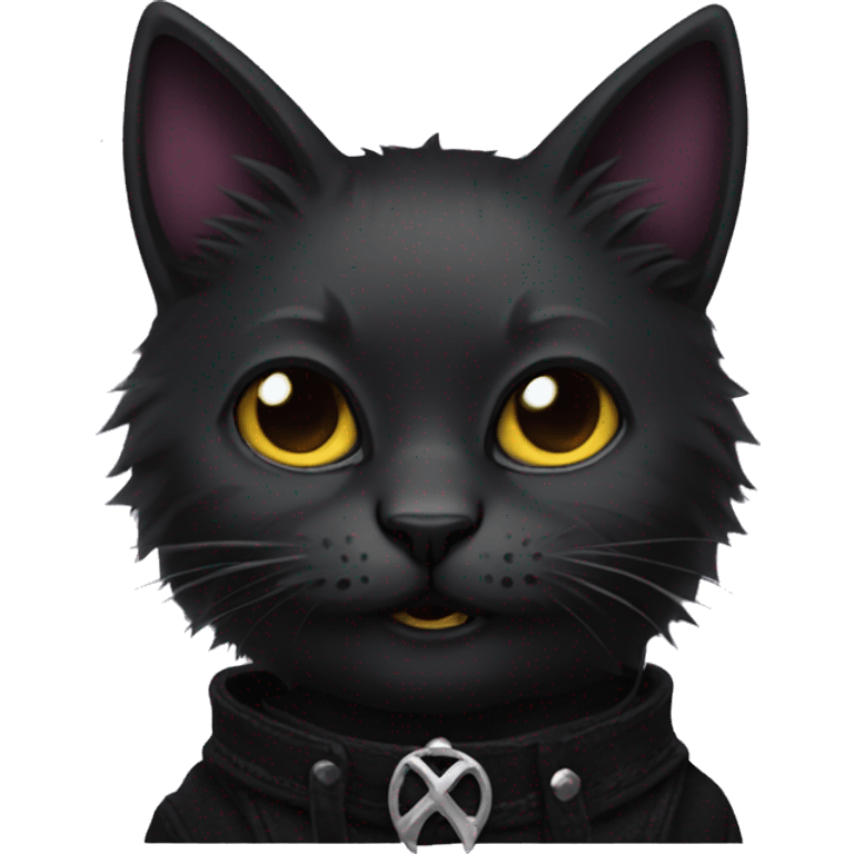 goth cat  emoji