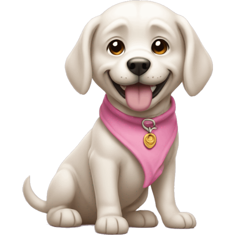 cão rosa emoji