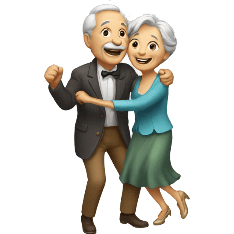 dancing old couple emoji