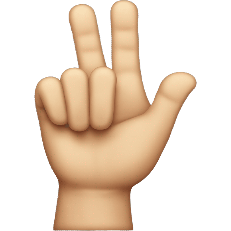 hand with thumb down showing the number 4 emoji