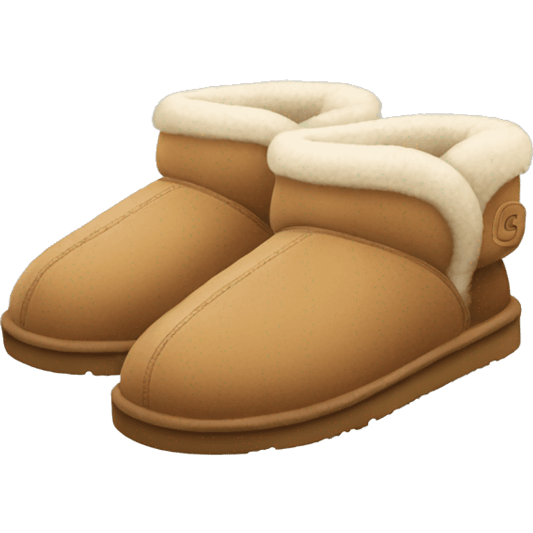 cozy ugg light brown slippers  emoji