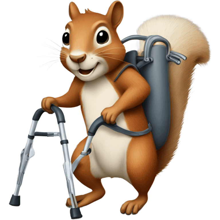 Squirrel with crutches emoji