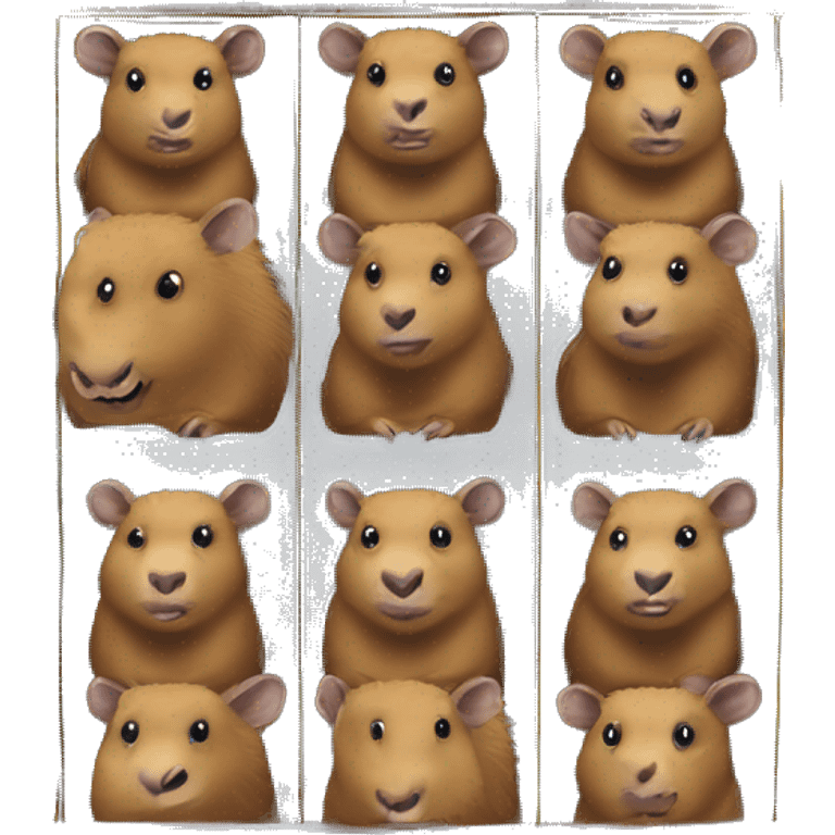 capybara gambing on digital slots machine emoji