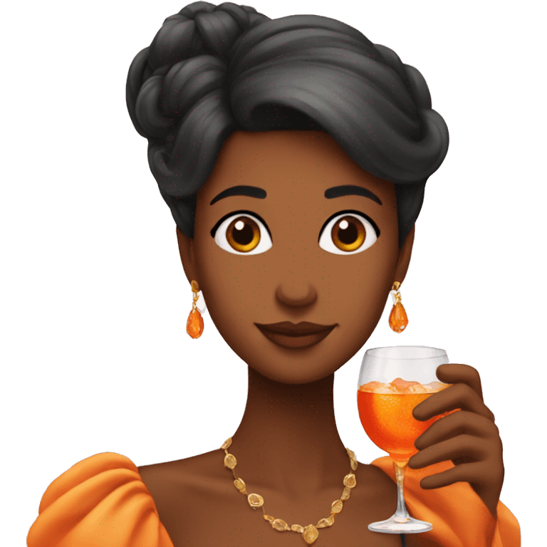 princess drinking aperol emoji