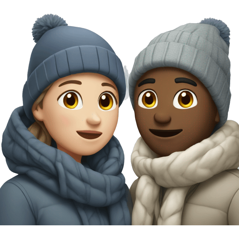 Couple in winter emoji