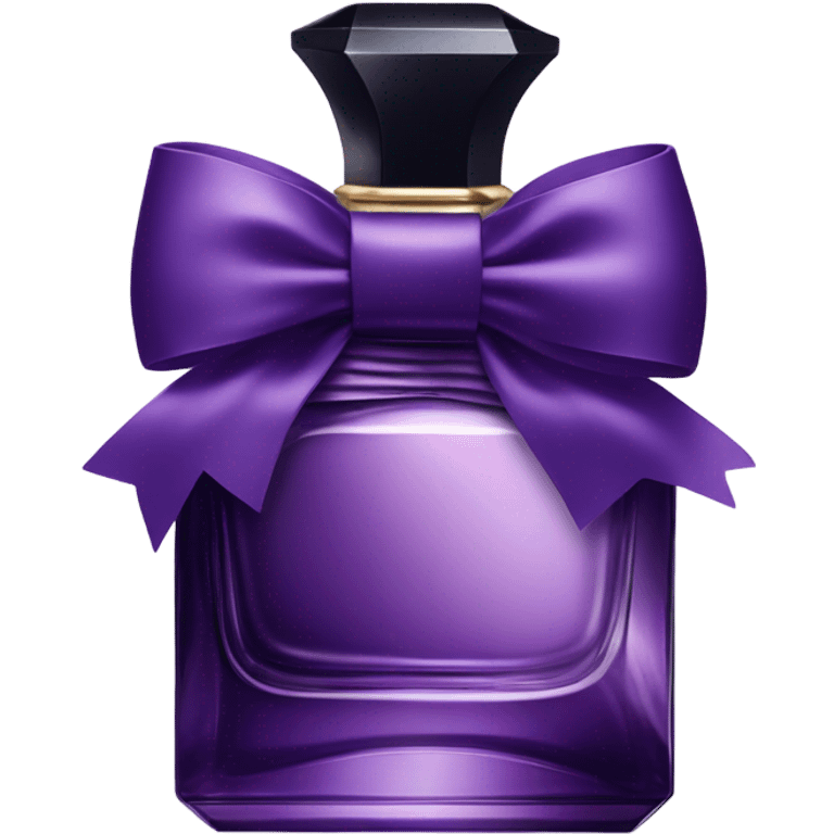 Dark Purple dior perfume with purple bow emoji