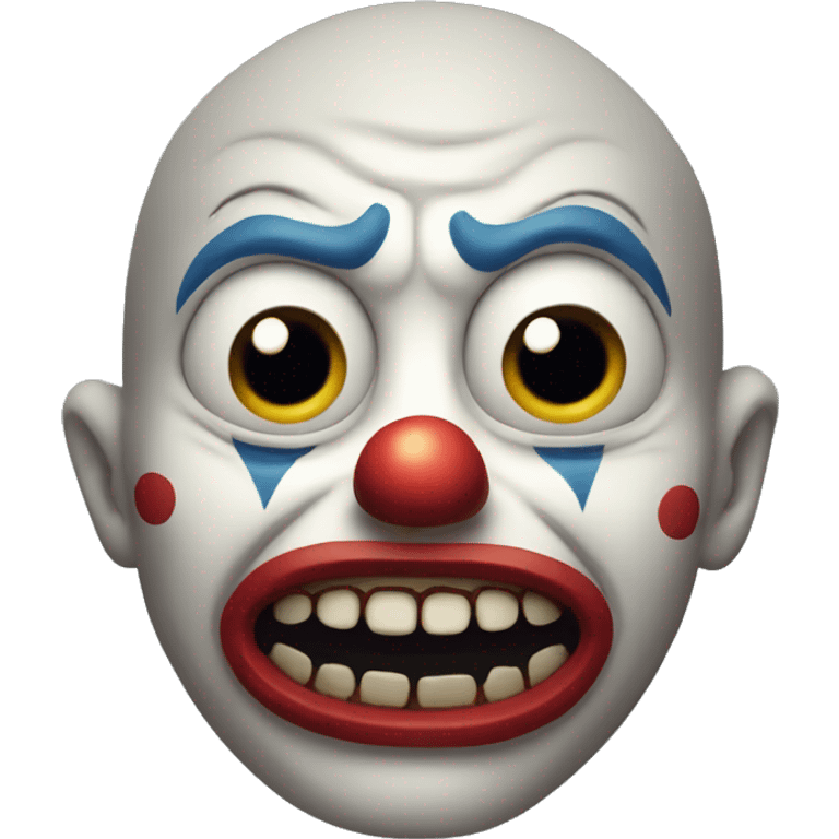 scary clown face emoji