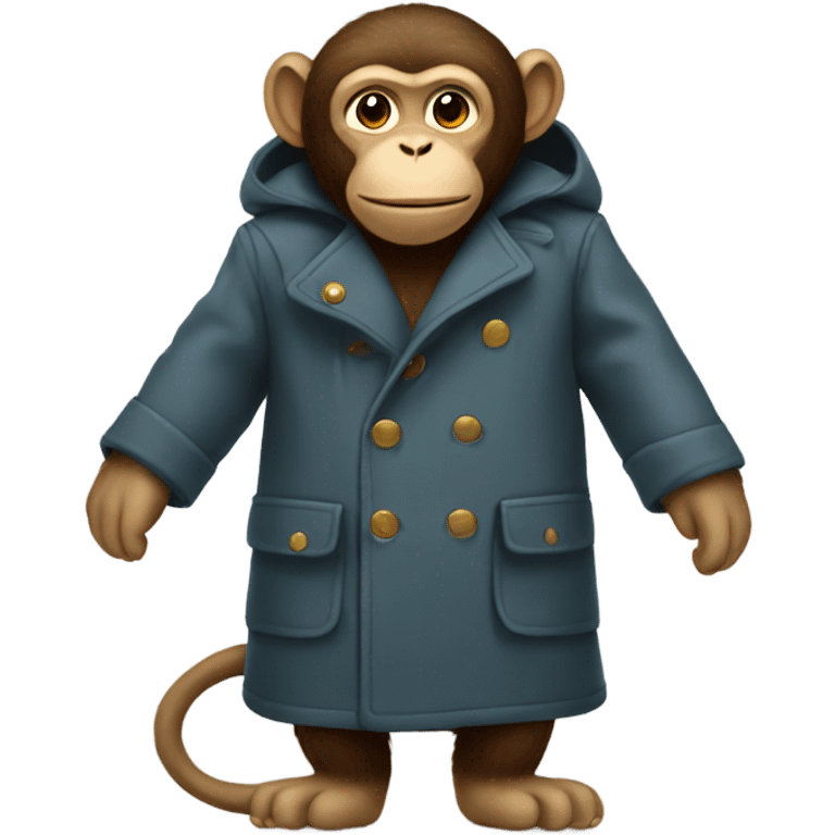 Monkey in a coat emoji