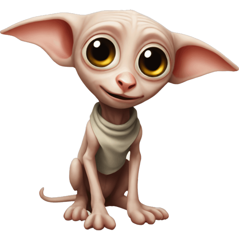 Cute Dobby with sock emoji