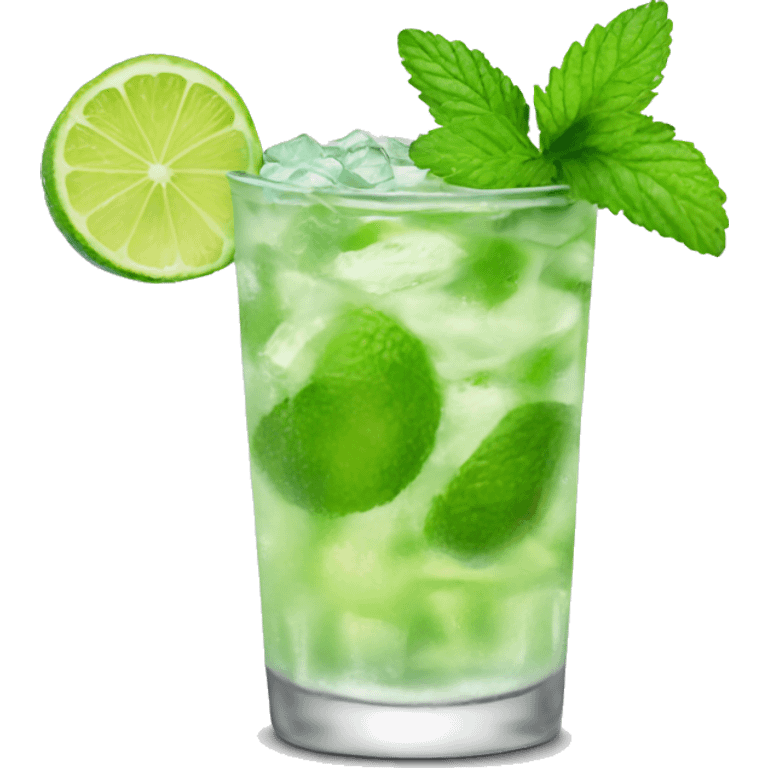 Mojito with lime and mint emoji