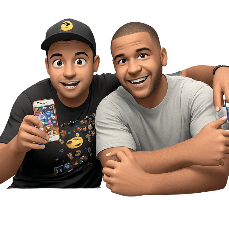 boys having fun together emoji