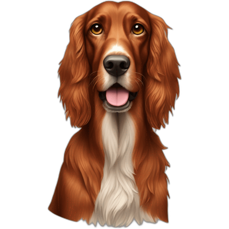 Dog irish setter full-height emoji