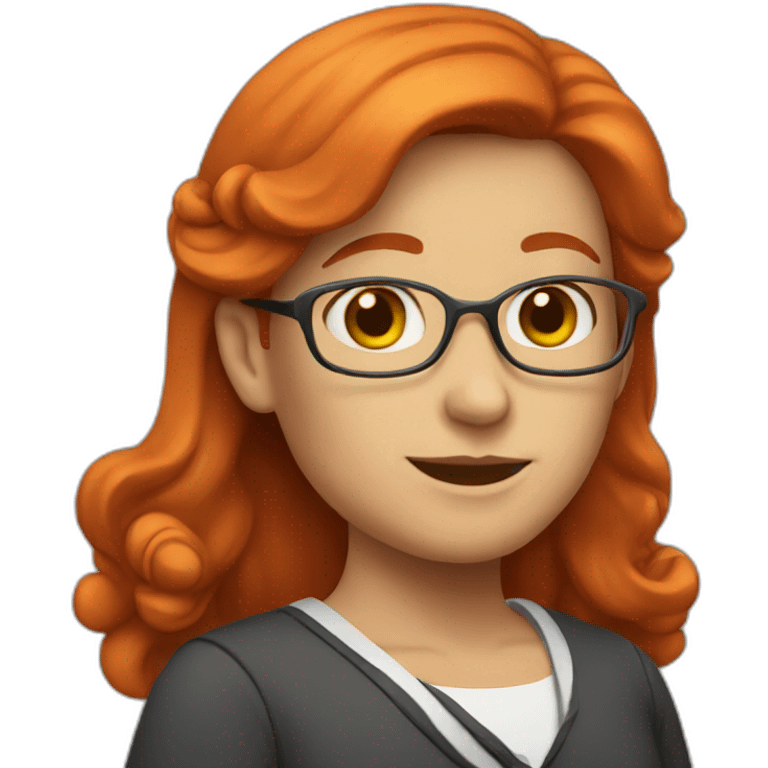 Red hair teacher emoji