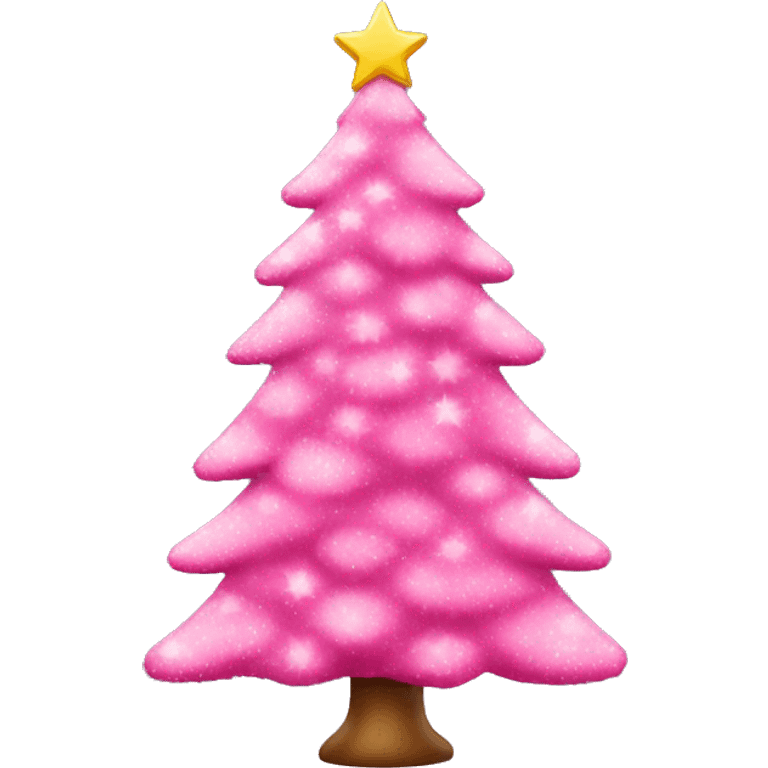 Pink Christmas tree emoji