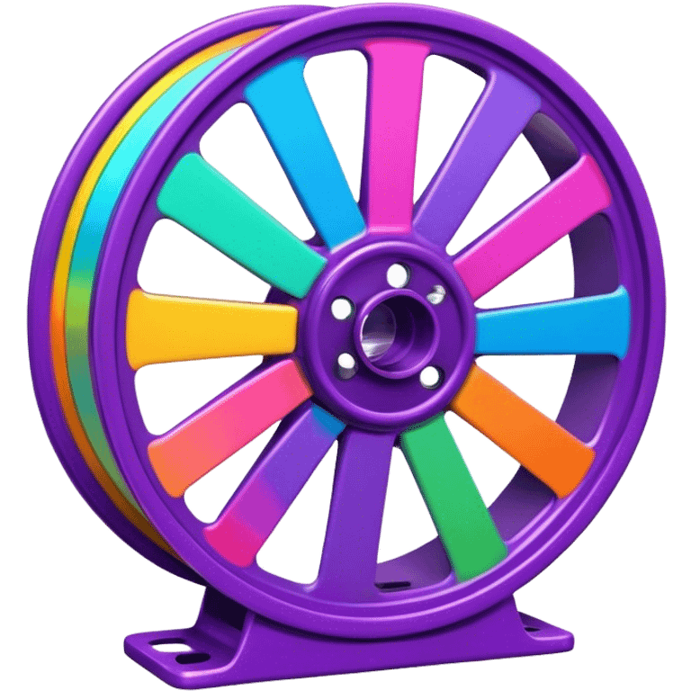 Psychedelic colored film reel emoji