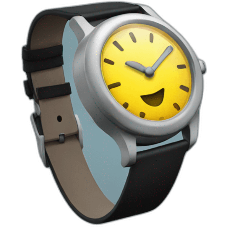 A 3D model an watch showing 9 p.m. of night  emoji