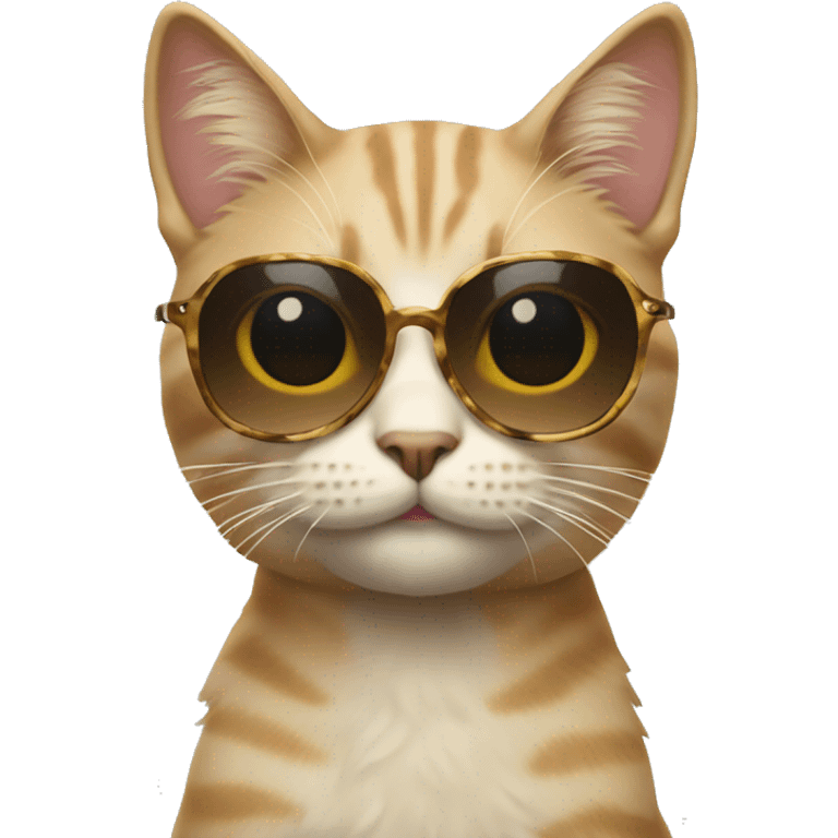 Cat with sunglasses🤗😭 emoji