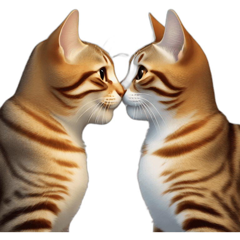 Two cats kissing emoji