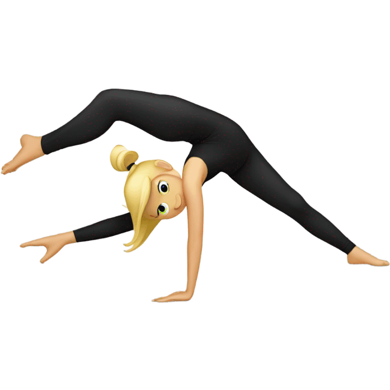 Blonde woman doing splits  emoji