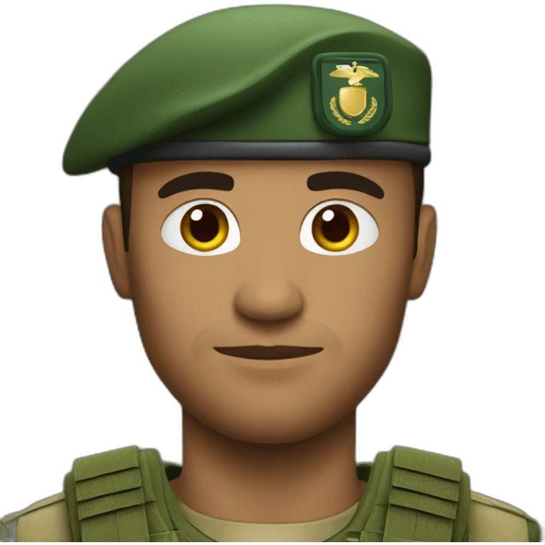 Soldier with green beret emoji