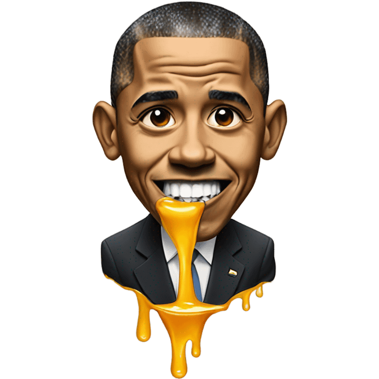 obama with honey coming out its mouth emoji