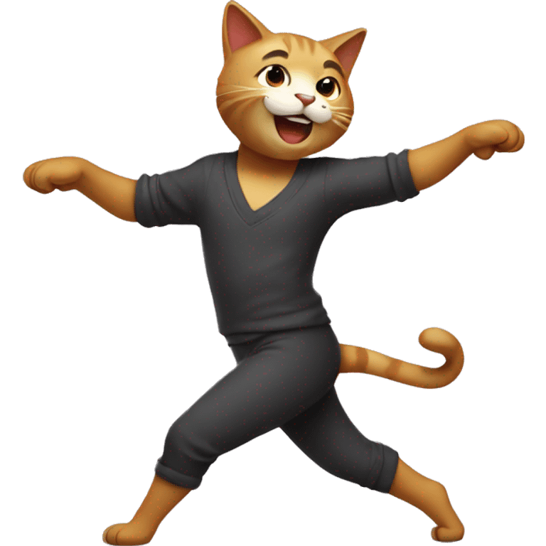 A dancing cat  emoji