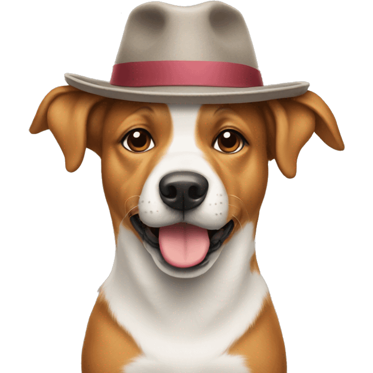 Dog wearing a hat emoji