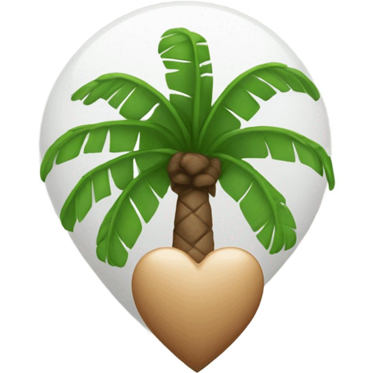 Palm on white heart emoji