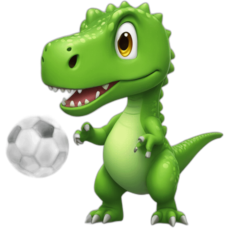 dino playing fifa emoji