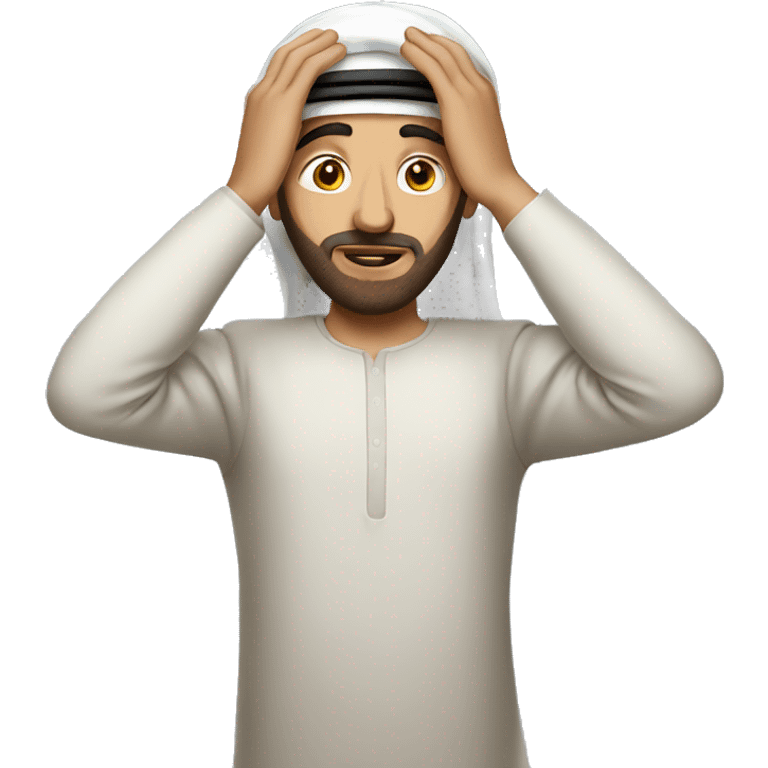 Arab holding his head emoji