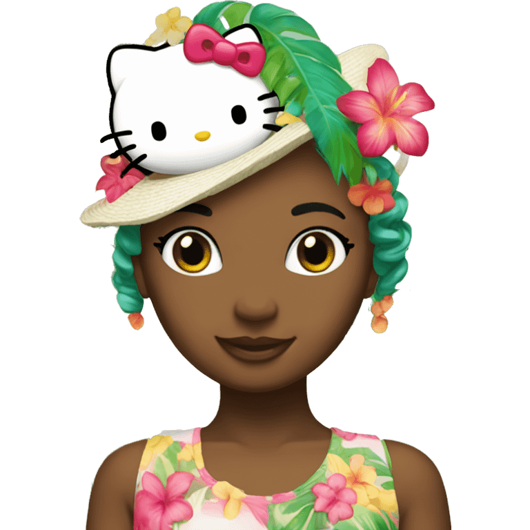 Tropical hello kitty  emoji