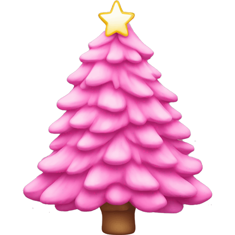 Pink Christmas tree emoji