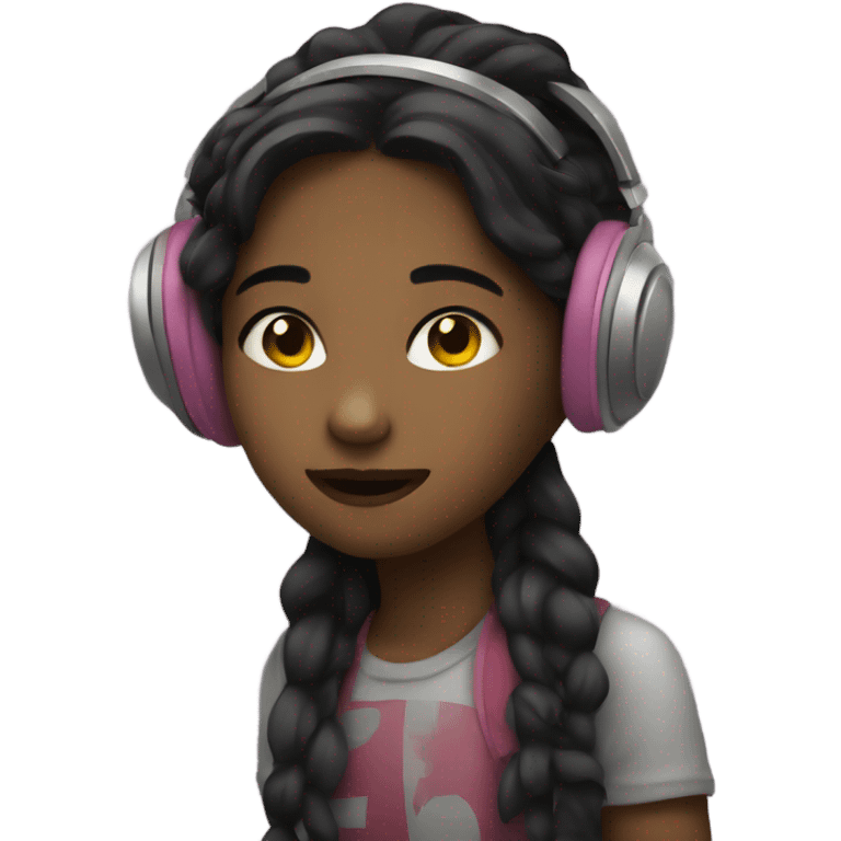 Girl listening Music emoji