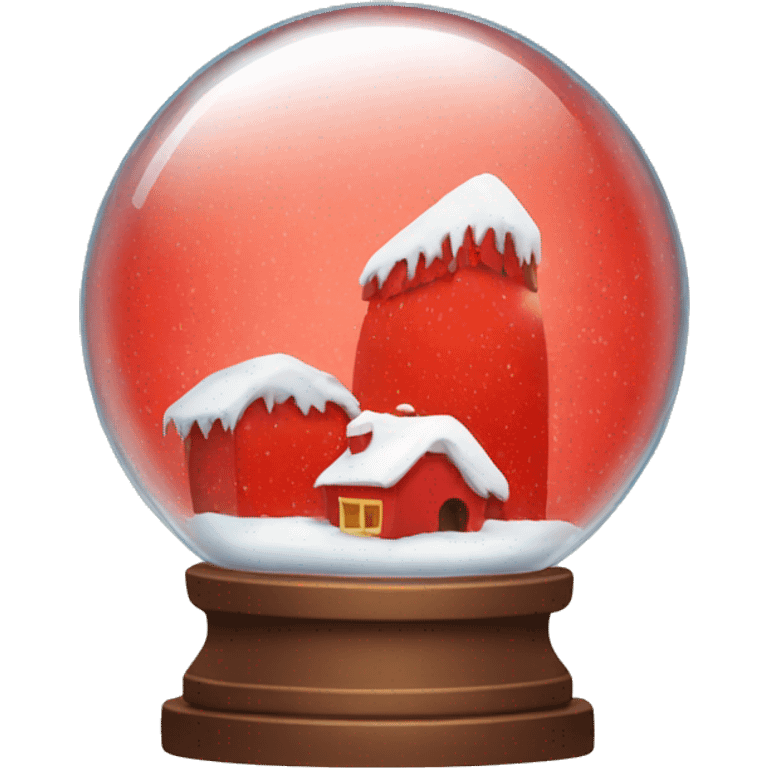 Red snow globe emoji