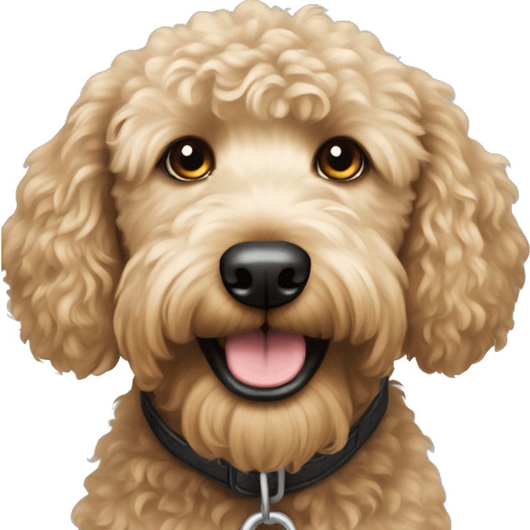 black golden doodle and poodle mix emoji