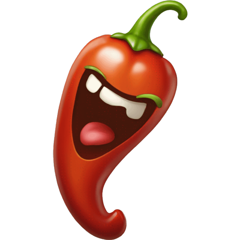 laughing spicy chilli emoji