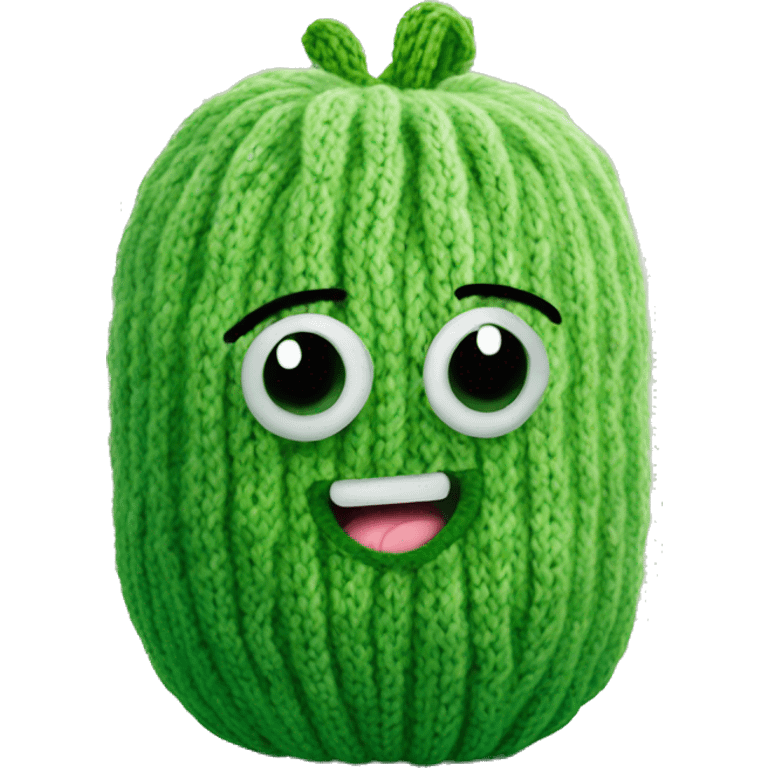 knitted cucumber emoji